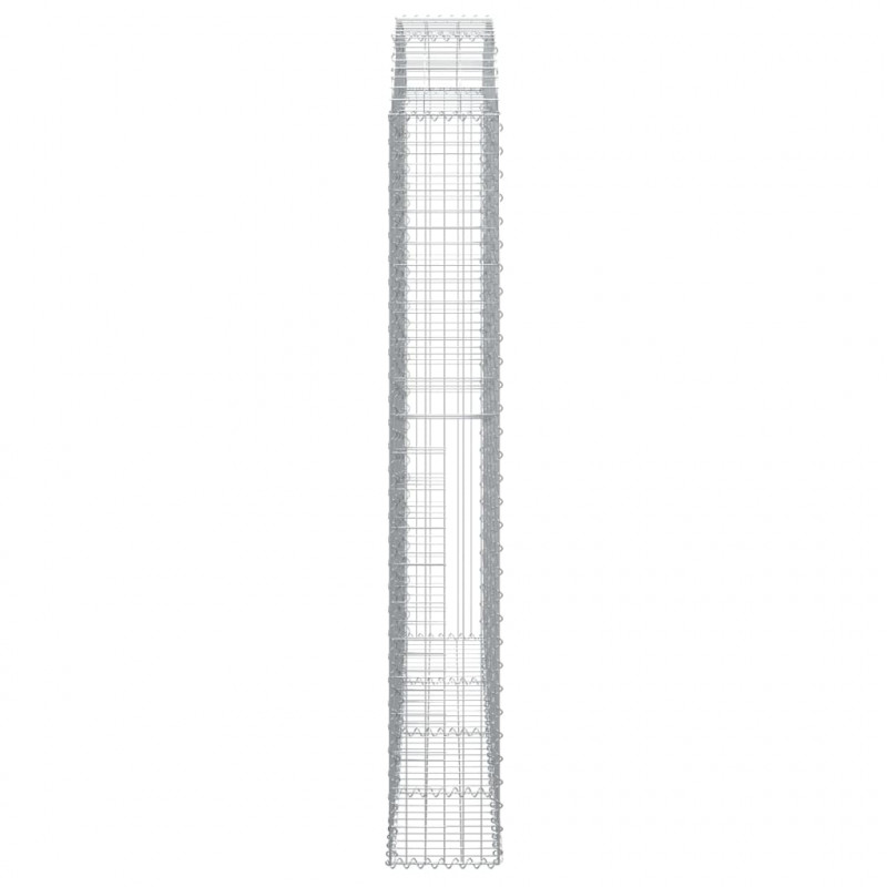 Łukowaty kosz gabionowy 200x30x200/220 cm, galwanizowane żelazo