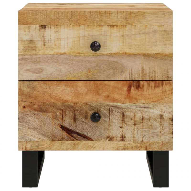 Szafki nocne, 2 szt., 40x33x46 cm, lite drewno mango