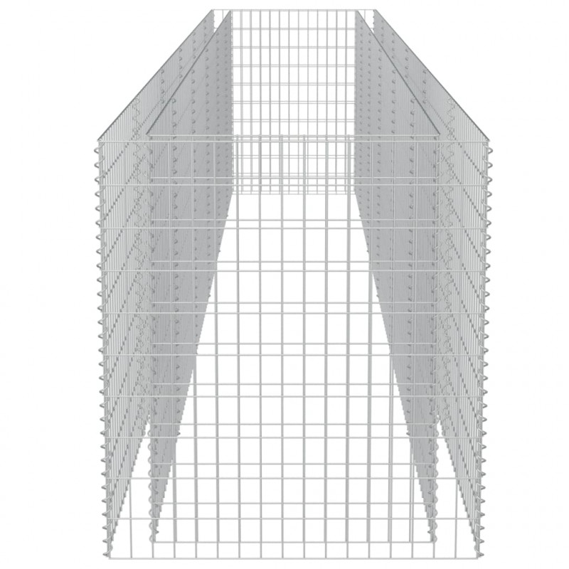 Podwyższona donica gabionowa, galwanizowana stal, 540x90x100 cm