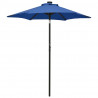 Parasol ogrodowy z LED, niebieski, 200x211 cm, aluminium
