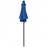 Parasol ogrodowy z LED, niebieski, 200x211 cm, aluminium
