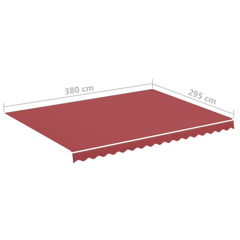 Zapasowa tkanina na markizę, burgundowa, 4x3 m