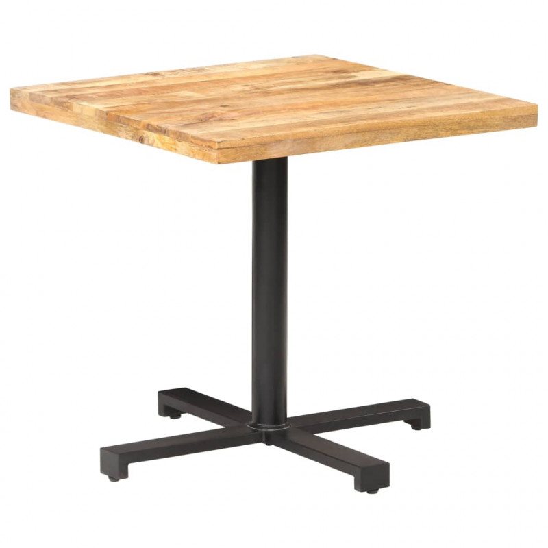 Stolik bistro, kwadratowy, 80x80x75 cm, surowe drewno mango