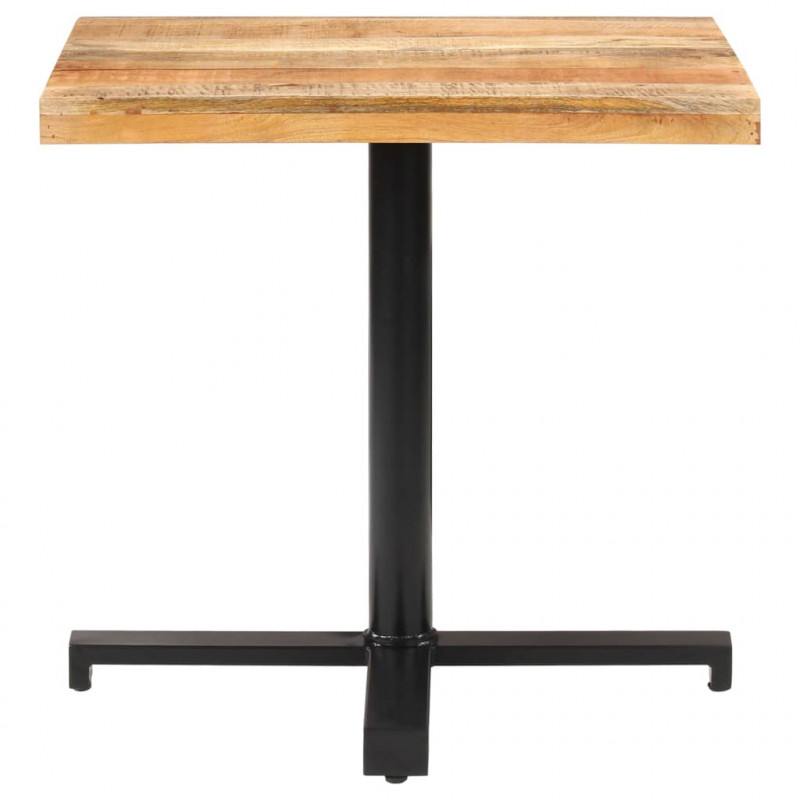 Stolik bistro, kwadratowy, 80x80x75 cm, surowe drewno mango