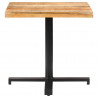 Stolik bistro, kwadratowy, 80x80x75 cm, surowe drewno mango