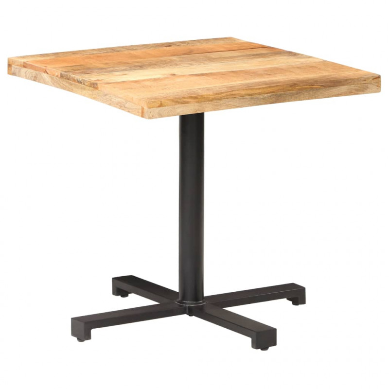 Stolik bistro, kwadratowy, 80x80x75 cm, surowe drewno mango