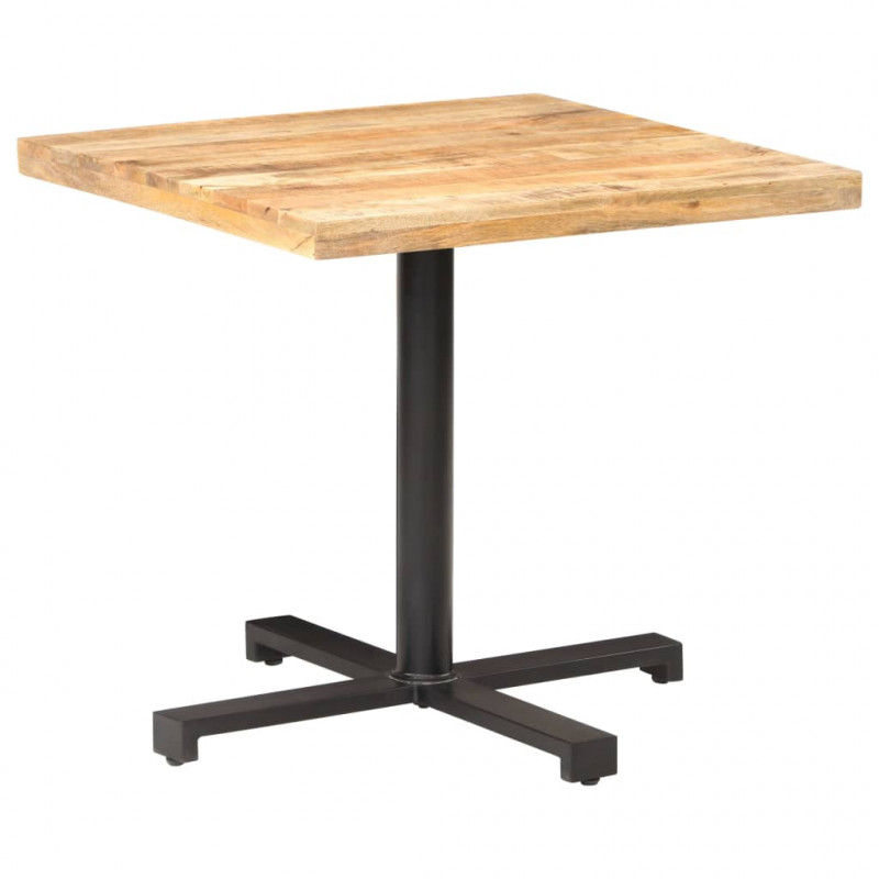Stolik bistro, kwadratowy, 80x80x75 cm, surowe drewno mango