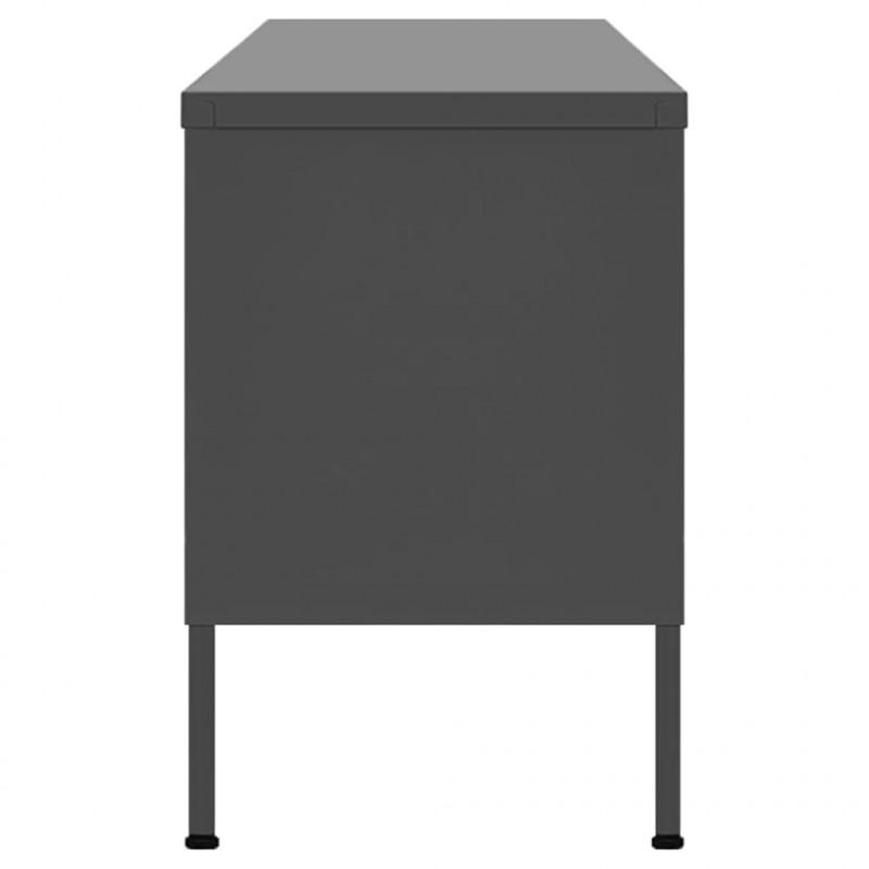 Szafka pod telewizor, antracytowa, 105x35x50 cm, stalowa