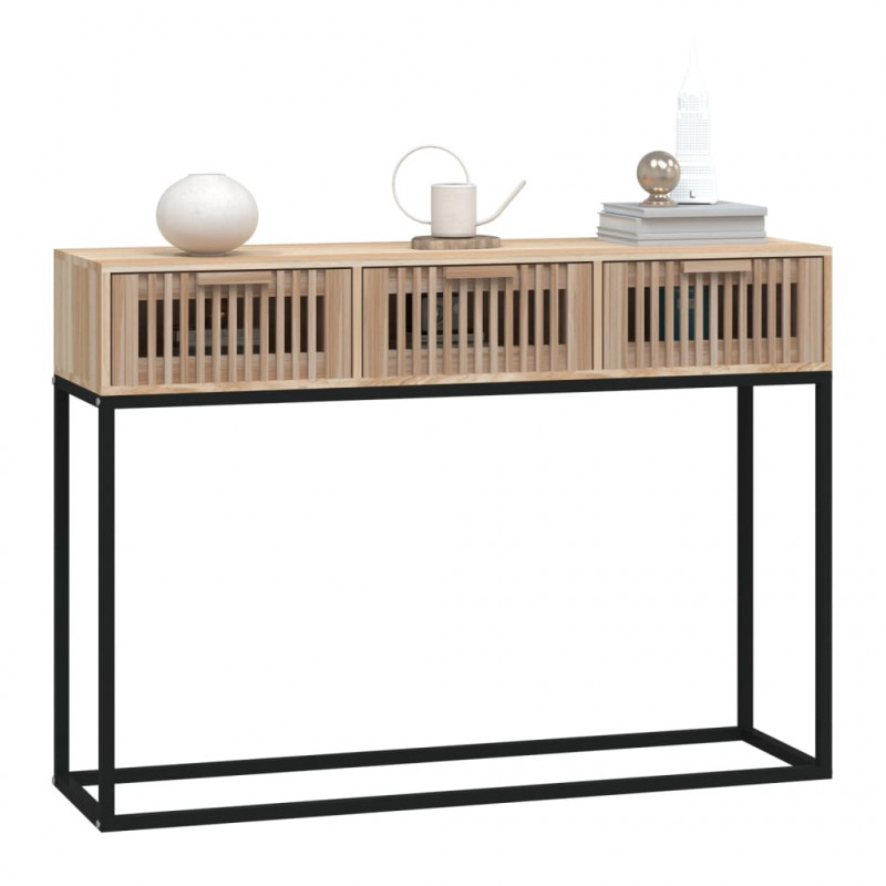 Stolik konsolowy, 105x30x75cm, materiał drewnopochodny i żelazo