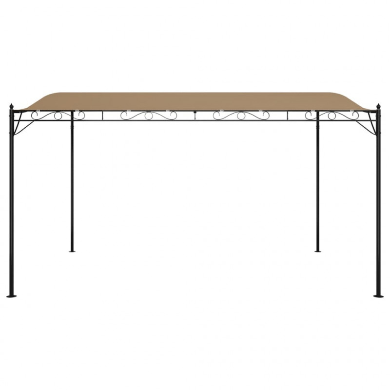 Zadaszenie, kolor taupe, 4x3 m, 180 g/m², tkanina i stal