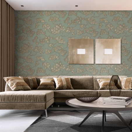 DUTCH WALLCOVERINGS Tapeta z motywem sosny, zielona