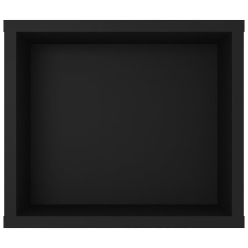 Wisząca szafka TV, czarna, 100x30x26,5 cm