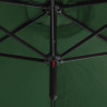 Podwójny parasol ogrodowy, stalowy słupek, zielony, 600 cm
