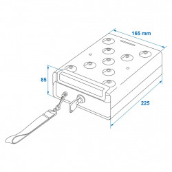 ProPlus Stalowy sejf z uchwytem, 225x165x85 mm