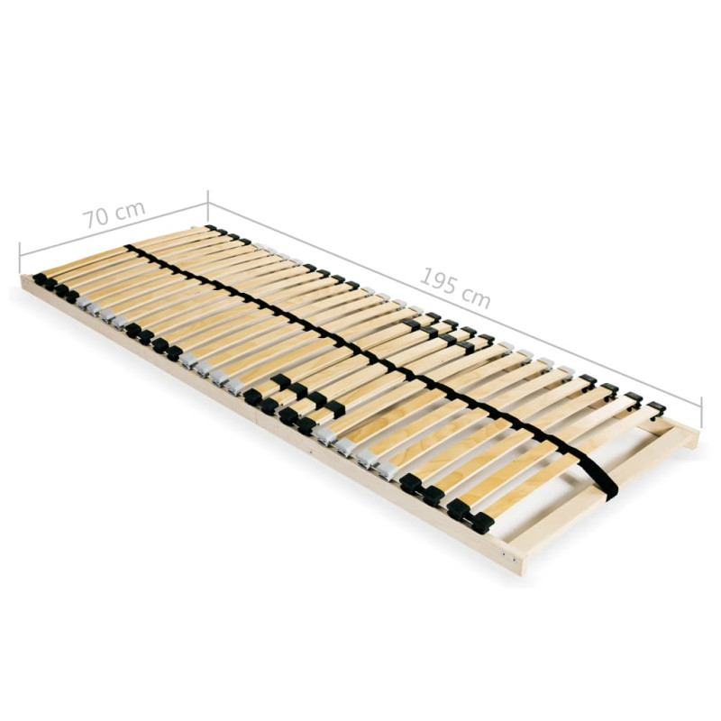 Stelaż do łóżka z 28 listwami, 7 stref, 70 x 200 cm