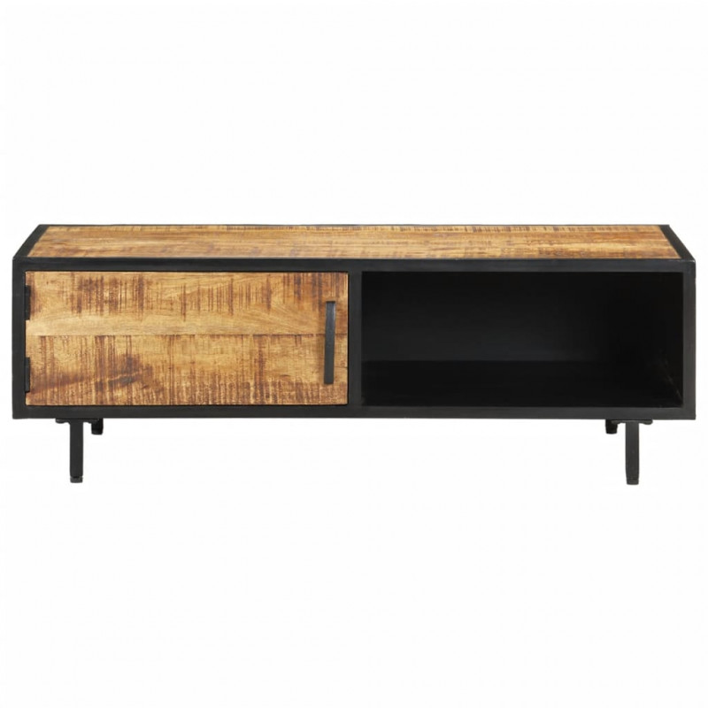Stolik kawowy, 105x50x35 cm, surowe drewno mango
