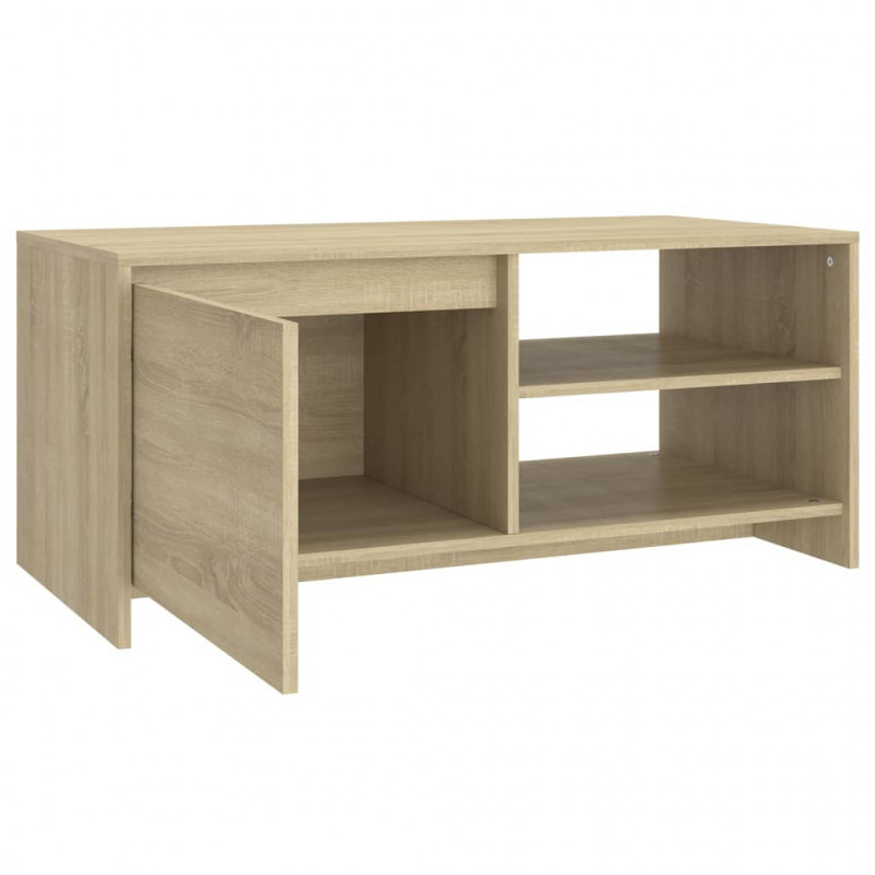 Stolik kawowy, dąb sonoma 102x50x45 cm, materiał drewnopochodny