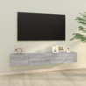 Ścienne szafki TV, 2 szt., szary dąb sonoma, 100x30x30 cm