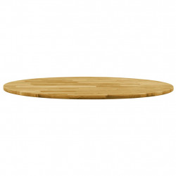Okrągły blat do stolika z litego drewna dębowego, 23 mm, 600 mm