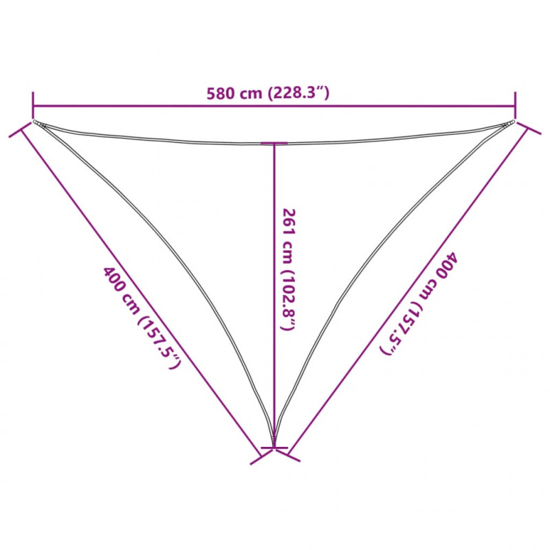 Żagiel przeciwsłoneczny, 160 g/m², taupe, 4x4x5,8 m, HDPE