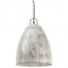 Industrialna lampa wisząca, 25 W, srebrna, okrągła, 32 cm, E27