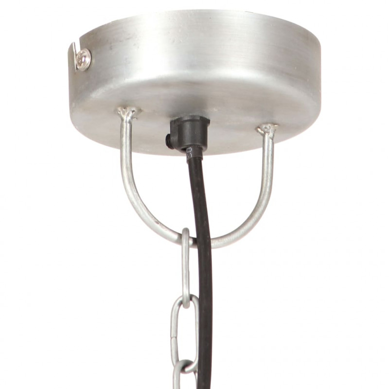 Industrialna lampa wisząca, 25 W, srebrna, okrągła, 32 cm, E27