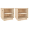 Szafki nocne, 2 szt., 40x34x40 cm, lite drewno sosnowe