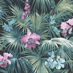 Noordwand Tapeta Tropical Flowers, zielona