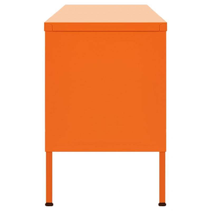 Szafka pod telewizor, pomarańczowa, 105x35x50 cm, stalowa