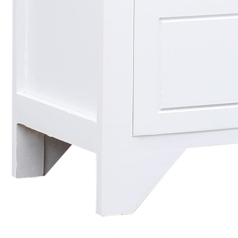 Szafka pod TV, biała,108x30x40 cm, drewno paulownia