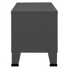 Industrialna szafka pod TV, antracytowa, 105x35x42 cm, metalowa