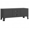 Industrialna szafka pod TV, antracytowa, 105x35x42 cm, metalowa
