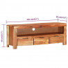 Szafka pod telewizor, 110x30x40 cm, lite drewno akacjowe