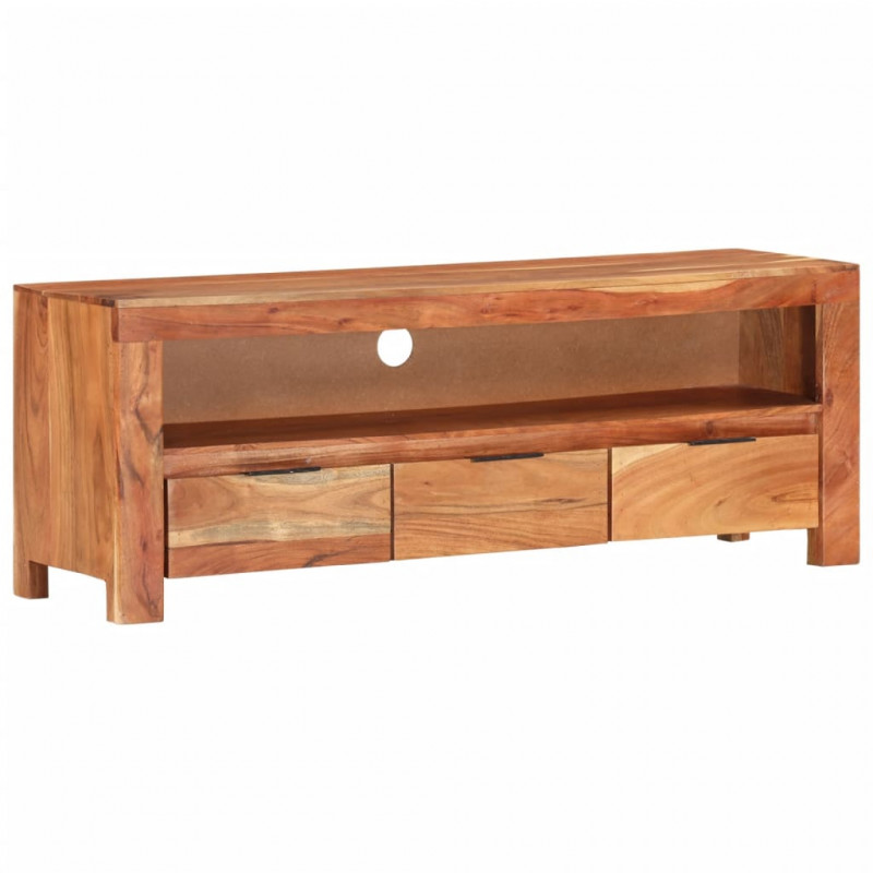 Szafka pod telewizor, 110x30x40 cm, lite drewno akacjowe
