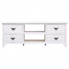 Szafka pod TV, antyczna biel, 108x30x40 cm, drewno paulownia
