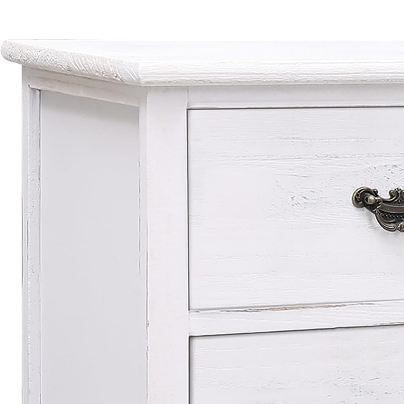 Szafka pod TV, antyczna biel, 108x30x40 cm, drewno paulownia