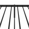 Metalowa rama łóżka z wezgłowiem, czarna, 80x200 cm