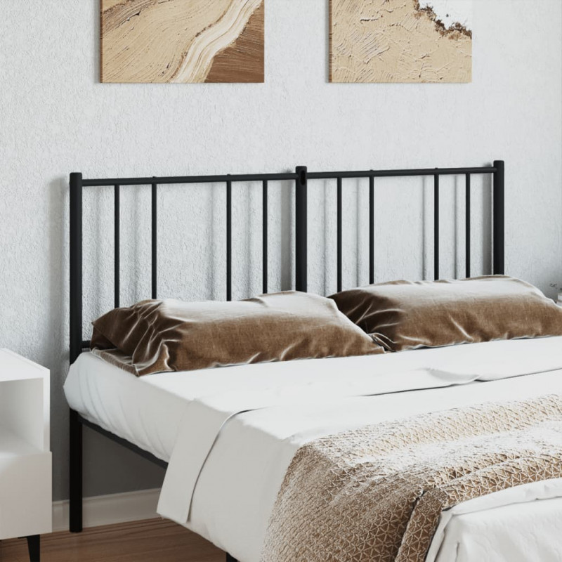 Metalowe wezgłowie, czarne, 160 cm