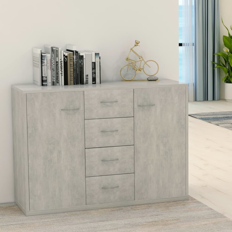 Szafka, betonowa szarość, 88x30x65 cm, materiał drewnopochodny
