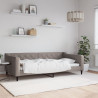 Sofa z funkcją spania, kolor taupe, 100x200 cm, obita tkaniną
