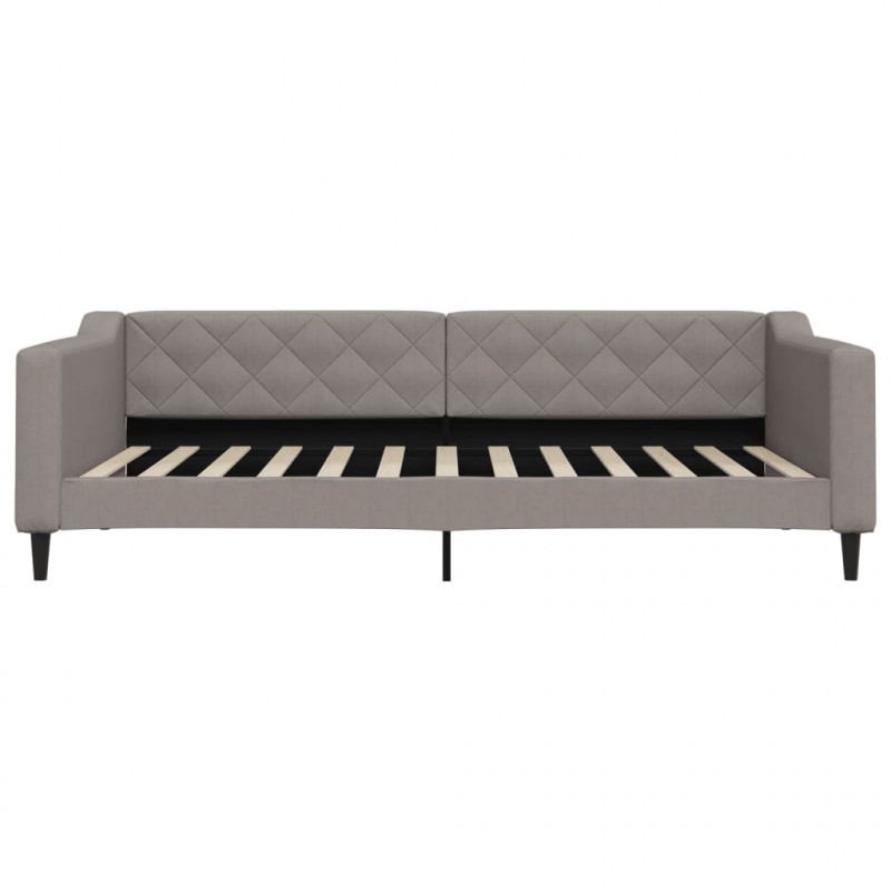 Sofa z funkcją spania, kolor taupe, 100x200 cm, obita tkaniną