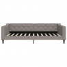 Sofa z funkcją spania, kolor taupe, 100x200 cm, obita tkaniną