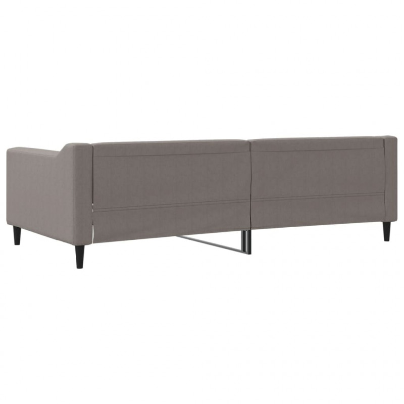 Sofa z funkcją spania, kolor taupe, 100x200 cm, obita tkaniną