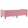 Sofa z funkcją spania, różowa, 80x200 cm, obita aksamitem