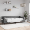 Sofa z funkcją spania, ciemnoszara, 80x200 cm, obita tkaniną