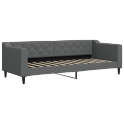 Sofa z funkcją spania, ciemnoszara, 80x200 cm, obita tkaniną
