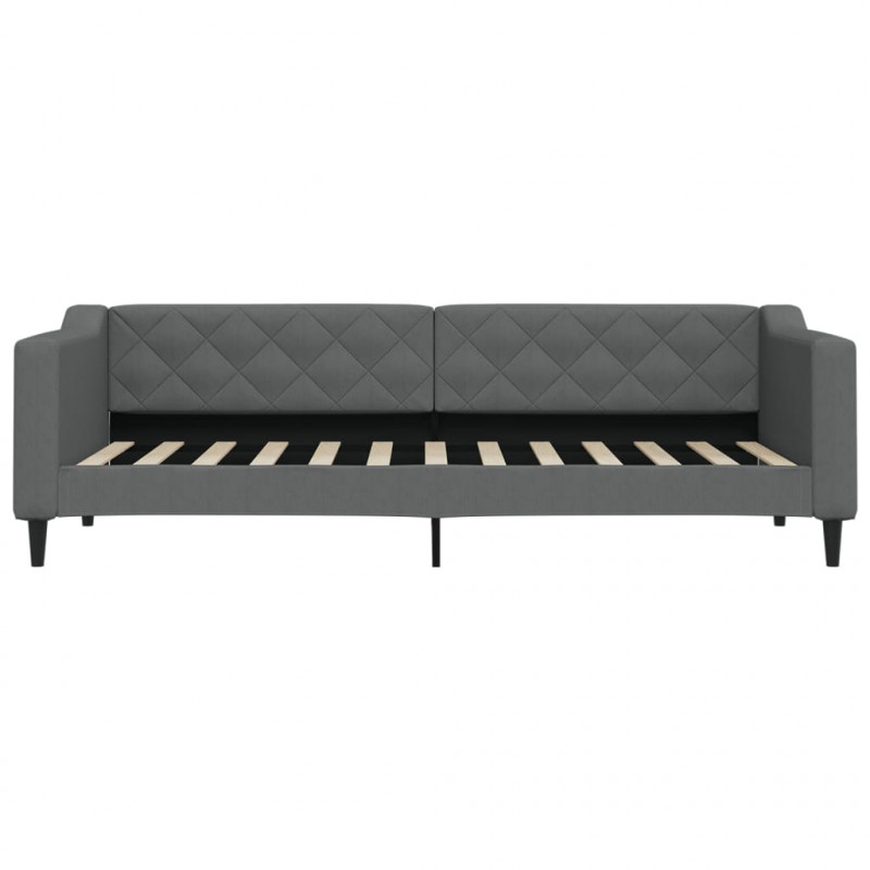 Sofa z funkcją spania, ciemnoszara, 80x200 cm, obita tkaniną