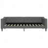 Sofa z funkcją spania, ciemnoszara, 80x200 cm, obita tkaniną