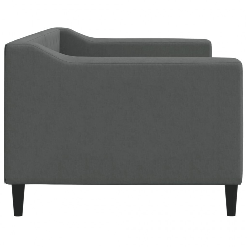 Sofa z funkcją spania, ciemnoszara, 80x200 cm, obita tkaniną