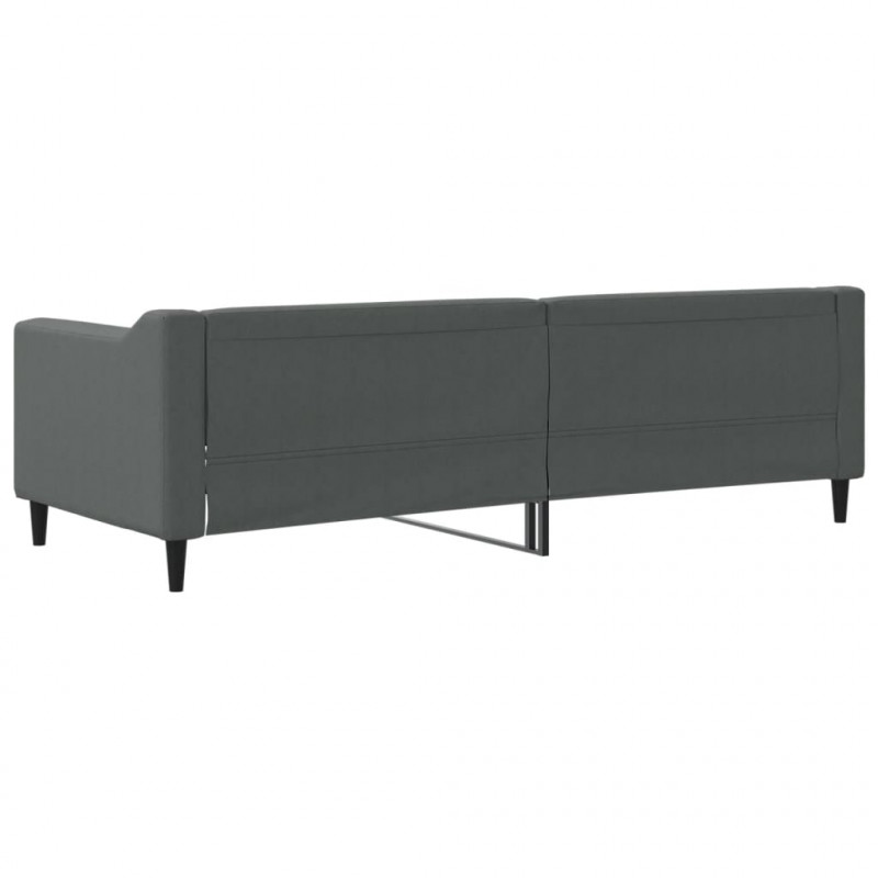 Sofa z funkcją spania, ciemnoszara, 80x200 cm, obita tkaniną